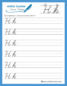 Cursive Alphabet: Letter