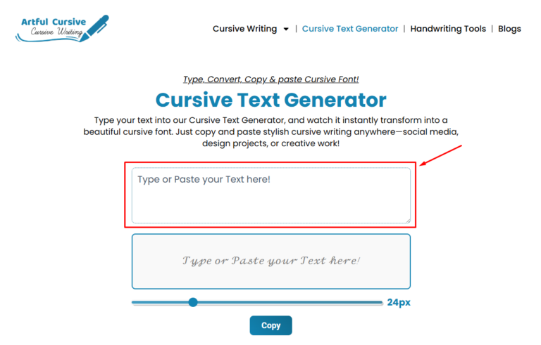Type Font Generator Cursive Text Generator: Create Stylish Cursive Font