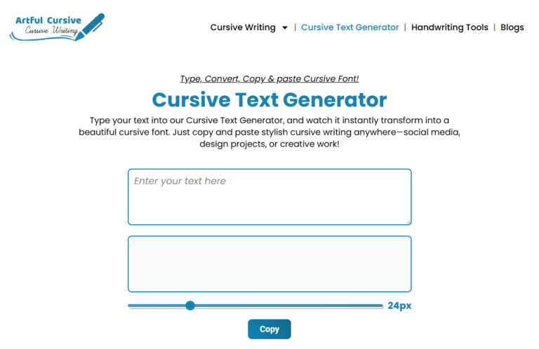 Cursive Text Generator: Create Stylish Cursive Font